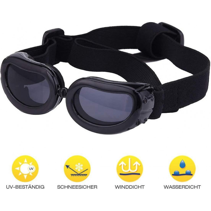 Lunettes Pour Chiens Lunettes De Soleil Anti-uv Pour Chien,lunettes Pour Animaux De Compagnie Avec Sangles [...]