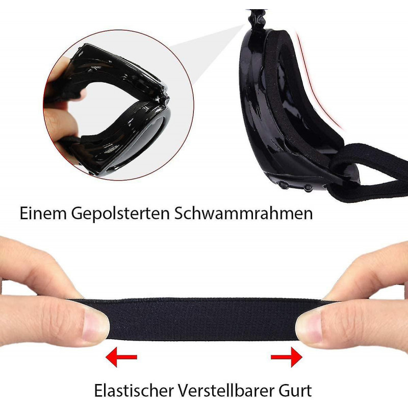 Lunettes Pour Chiens Lunettes De Soleil Anti-uv Pour Chien,lunettes Pour Animaux De Compagnie Avec Sangles [...]