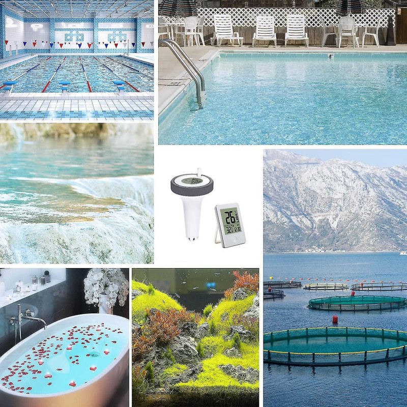 Electronic Water Temperature Thermometer With Digital Receiver, Lcd Display For Aquarium/spa/fish Pond