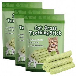 6pcs/set Herbe à chat Bâton parfumé Collations pour animaux de compagnie Élimination des boules de poils Nettoyage [...]