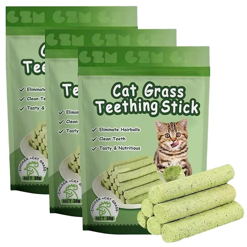 6pcs/set Herbe à chat Bâton parfumé Collations pour animaux de compagnie Élimination des boules de poils Nettoyage [...]