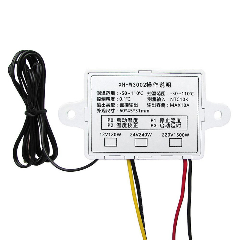 XH-W3002 Microcomputer Digital Electronic Temperature Controller Multifunctional Practical High Precision Senor Probe