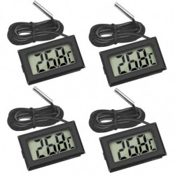 4x Moniteur de température de thermomètre lcd numérique avec sonde externe pour réfrigérateur congélateur [...]