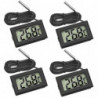 4x Moniteur de température de thermomètre lcd numérique avec sonde externe pour réfrigérateur congélateur [...]