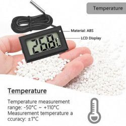 4x Moniteur de température de thermomètre lcd numérique avec sonde externe pour réfrigérateur congélateur [...]