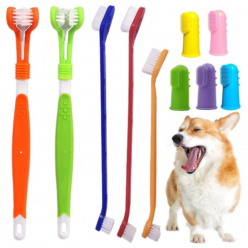 1 Set Pet Toothbrush 360 Degrees Cleaning Finger Toothbrush Kit Soft Bristles Ergonomic Design Pet Dental Brush [...]