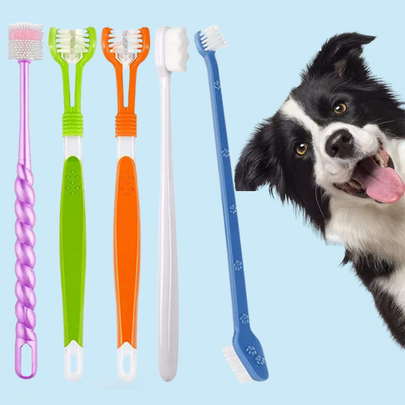 1 Set Pet Toothbrush 360 Degrees Cleaning Finger Toothbrush Kit Soft Bristles Ergonomic Design Pet Dental Brush [...]