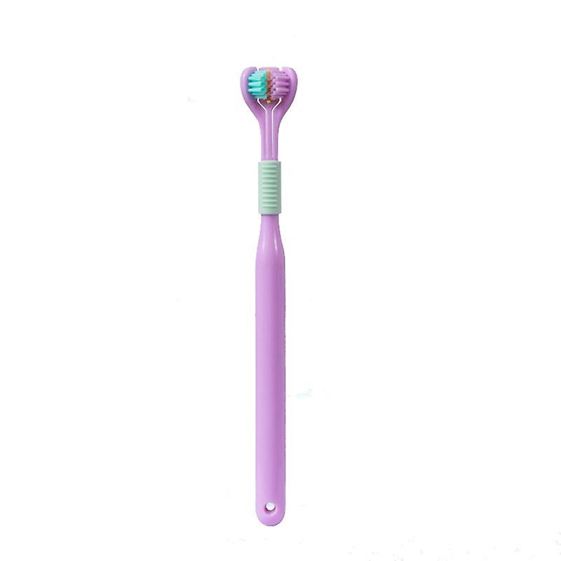 YALINA Three Sided Toothbrush 418 Adult Purple