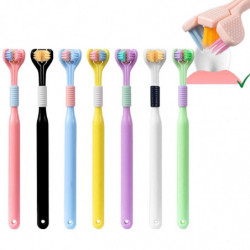 YALINA Three Sided Toothbrush 418 Adult Purple YALINA Three Sided Toothbrush 418 Adult Purple