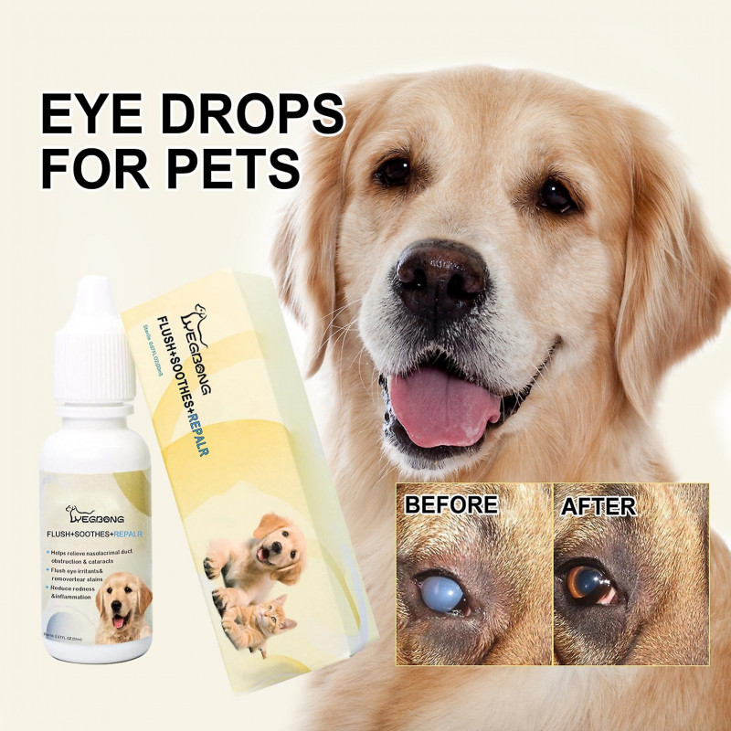 20ML 1 Bouteille Gouttes Pour Les Yeux Sans Danger Pour Les Animaux Non Irritant Absorption Rapide Yeux Secs [...]