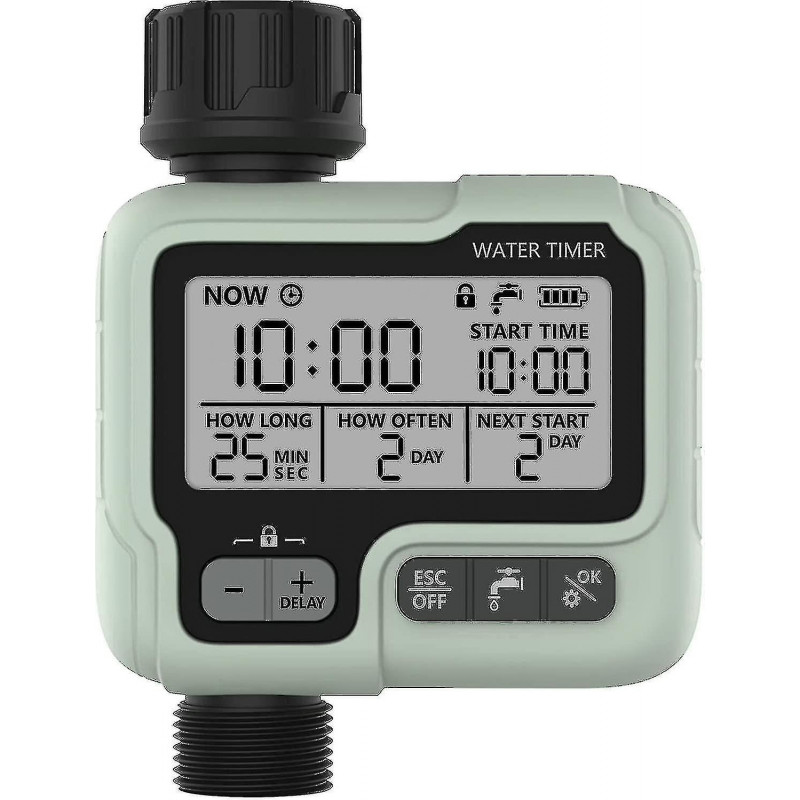 Minuterie d’arrosage minuterie d’irrigation Ipx5 Arroseur automatique manuel étanche avec grand écran LCD [...]