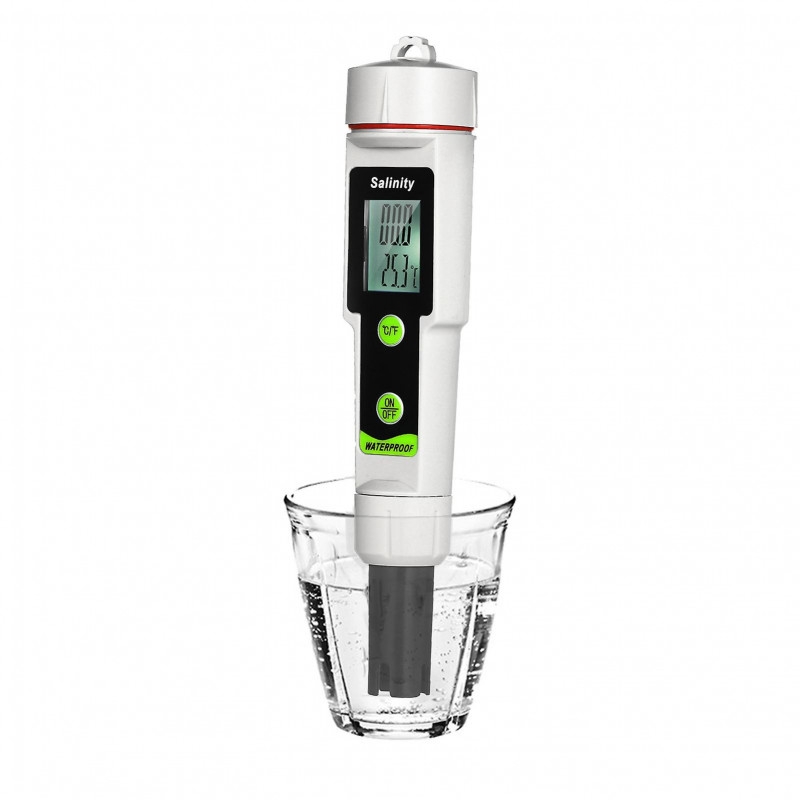 Pen Shape Salinity Tester Portable LCD Monitor High Accuracy Luminous ABS Corrosion Resistant Salt Meter for [...]