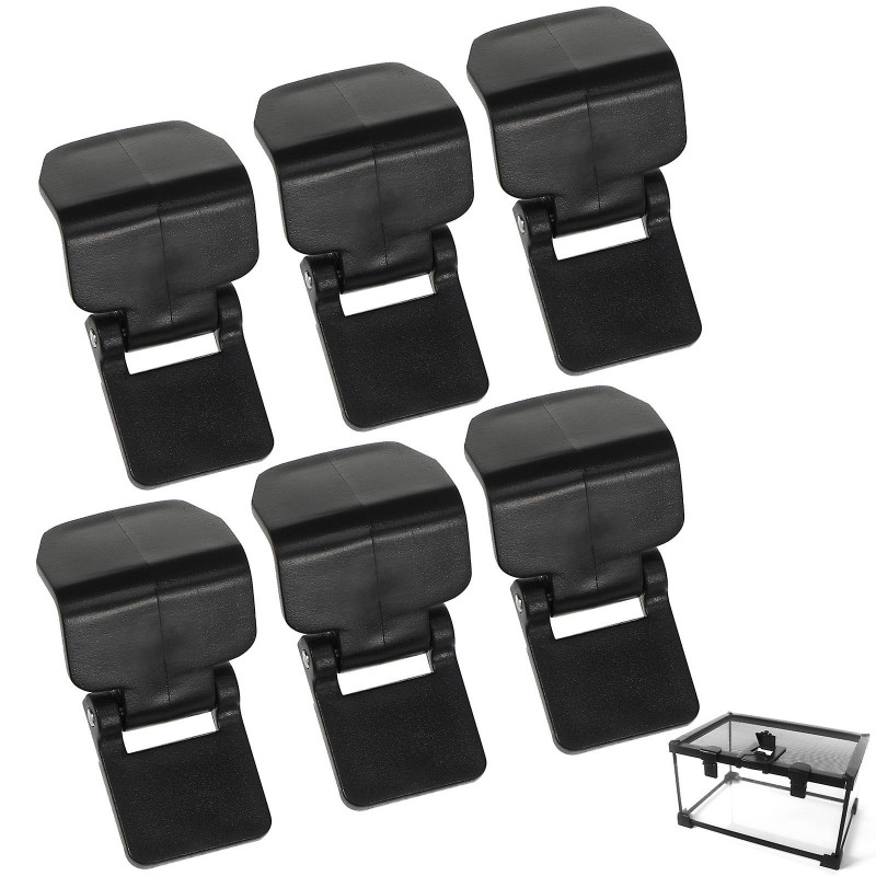 6 Pcs Reptisand Aquarium Lid Reptile Terrarium Cover Clips Reptile Terrarium Accessories Fish Tank Cage Clips