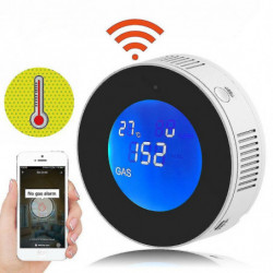 Wifi Natural Gas Leak Detector Detection Alarm Gas Detector Lcd Temperature Sensor For Smart Life