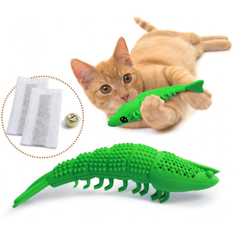 Brosse à dents pour chat Jouet d’herbe à chat - Caoutchouc dur durable - Soins dentaires pour chats, Brosse à [...]