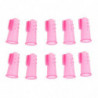 10 Pcs Dog Finger Toothbrush Dental Hygiene Brushes For Dog Cat Pink