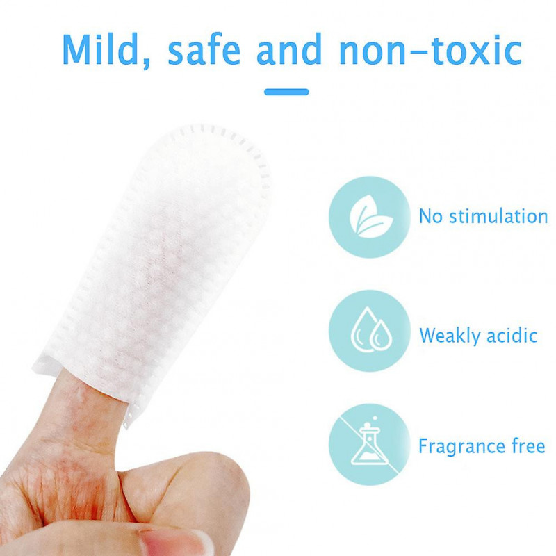 Lingettes jetables de nettoyage des dents pour animaux de compagnie Finger Sleeve Design Dog Oral Care Supplies