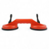 1x Suction Cup Handle, Suction Cup Lifting Capacity 60kg, Double Glass Suction Cup With 2 Suction Cups Orange
