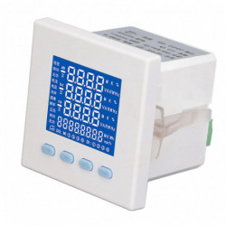 Multifunctional Power Meter 3 Phase LCD Screen White Accurate Electricity Usage Monitor AC220V