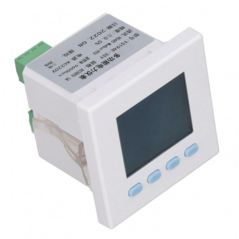 Multifunctional Power Meter 3 Phase LCD Screen White Accurate Electricity Usage Monitor AC220V