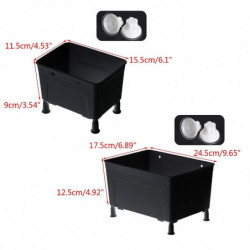 Turtle Tank Box with Suction Cups Separators Tool Multifunctional Area