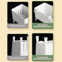 Turtle Tank Box with Suction Cups Separators Tool Multifunctional Area