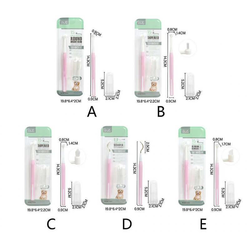 Dogs Toothbrush Soft Bristles Teeth Care Finger Brush Keeps Dogs Cats Healthy