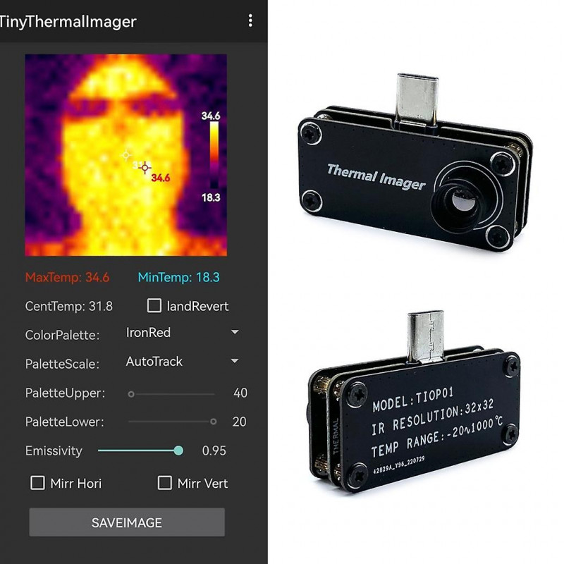 Outil fiable de surveillance de la température pour smartphone Outil de mesure de la température