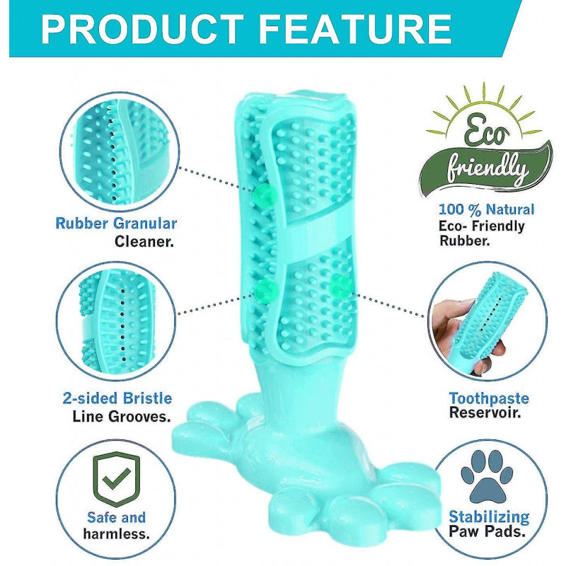 Dog Toothbrush Made Of Natural Rubber, Chew Toy For Teeth Cleaning, Dental Care, Puppy Training