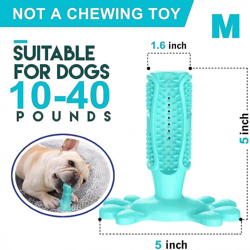 Dog Toothbrush Made Of Natural Rubber, Chew Toy For Teeth Cleaning, Dental Care, Puppy Training