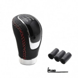 Manuel universel en cuir Voiture Gear Stick Shift Knob Shifter Levier de vitesses Pièces de levier de vitesse