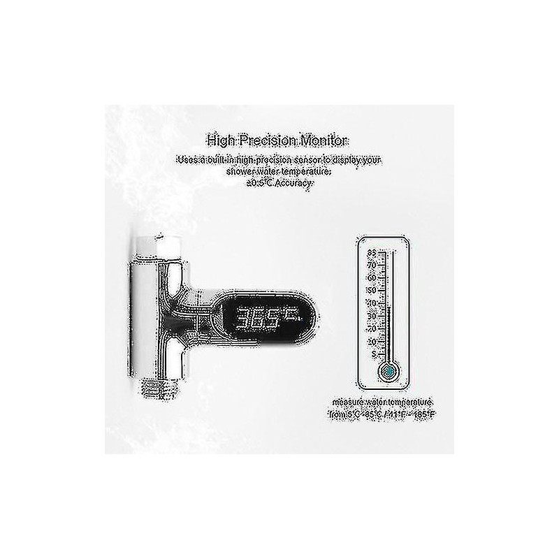 Led Display Meter Digital Shower Bath Temperature Monitor Water-temperature
