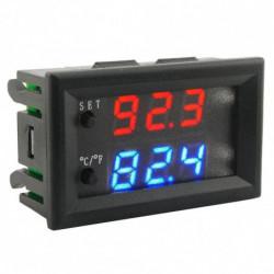 W2809 12v Ac110-220v Probe Digital Temperature Control Led Display Thermostat With Heat/cooling Con
