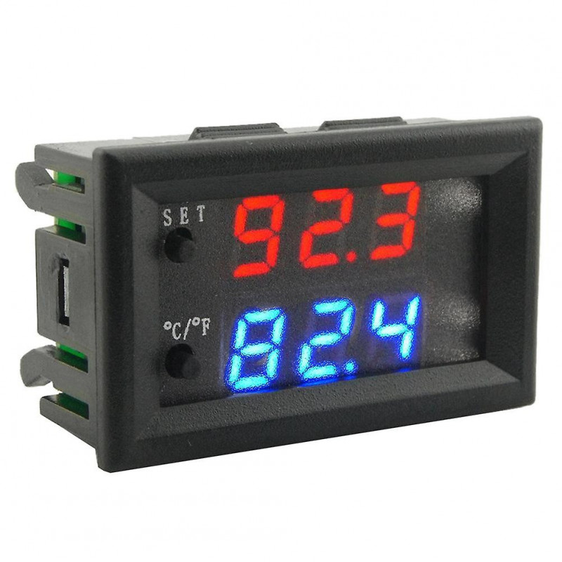 W2809 12v Ac110-220v Probe Digital Temperature Control Led Display Thermostat With Heat/cooling Con