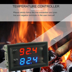W2809 12v Ac110-220v Probe Digital Temperature Control Led Display Thermostat With Heat/cooling Con