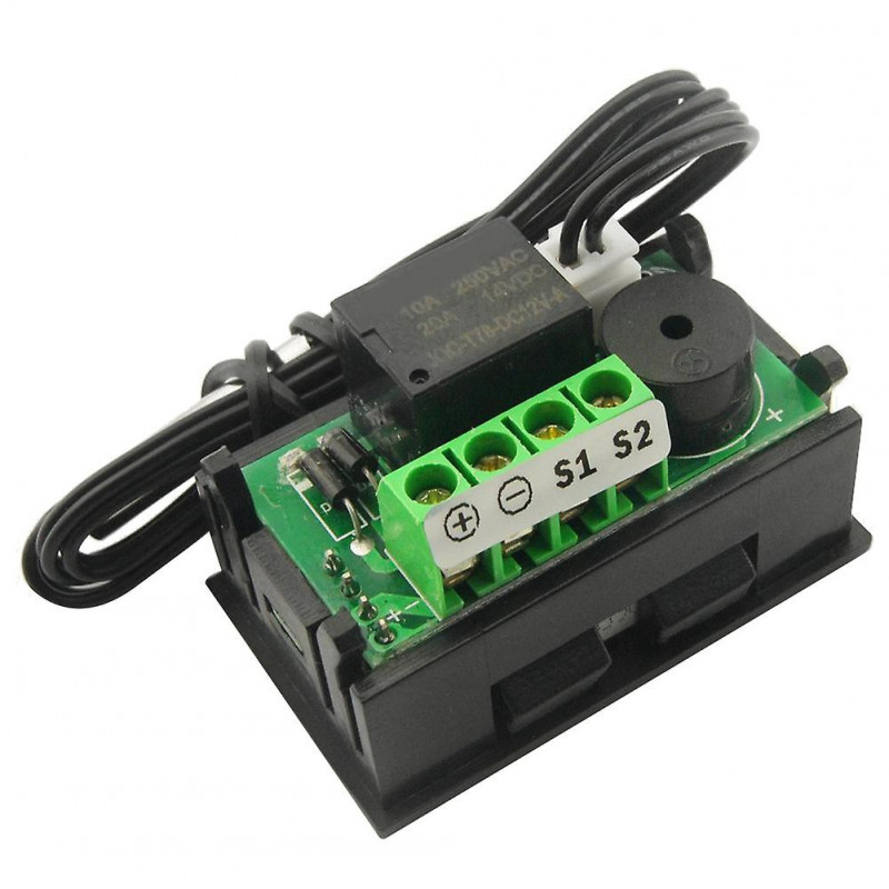 W2809 12v Ac110-220v Probe Digital Temperature Control Led Display Thermostat With Heat/cooling Con