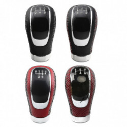 Manuel universel en cuir Voiture Gear Stick Shift Knob Shifter Levier de vitesses Pièces de levier de vitesse