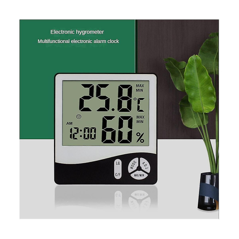 Lcd Screen Display Thermometer And Hygrometer Indoor Thermometer Electronic Household Thermometer W