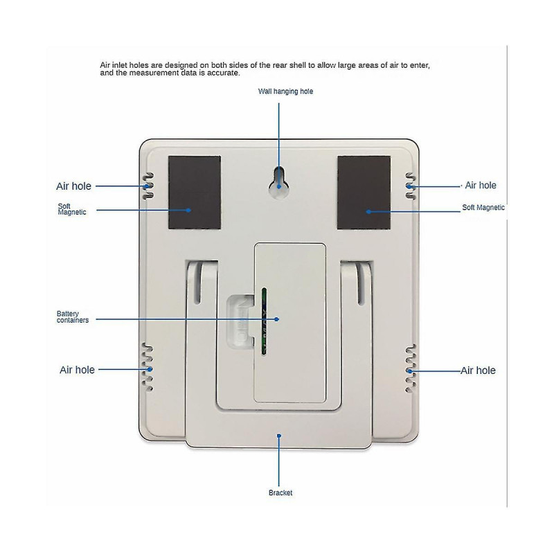 Lcd Screen Display Thermometer And Hygrometer Indoor Thermometer Electronic Household Thermometer W