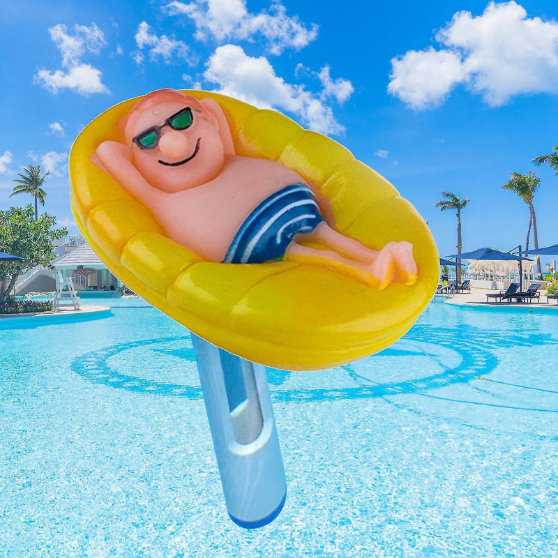 Pool Thermometer Waterproof Creative Accurate Funny Man-shaped Floating Temperature Meter For Measuring Pool Thermometer Waterproof Creative Accurate Funny Man-shaped Floating Temperature Meter For Measuring