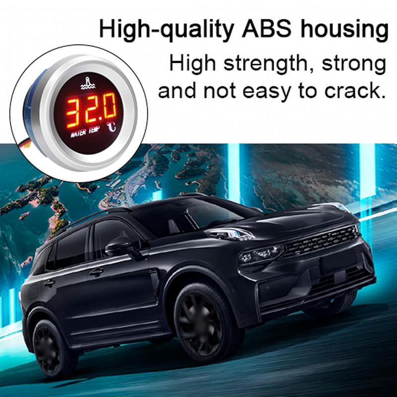 2024 52mm Water Temperature Gauge Car Digital Meter Led Display 9-36v With Temperature Sensor Alarm Function 2024 52mm Water Temperature Gauge Car Digital Meter Led Display 9-36v With Temperature Sensor Alarm Function