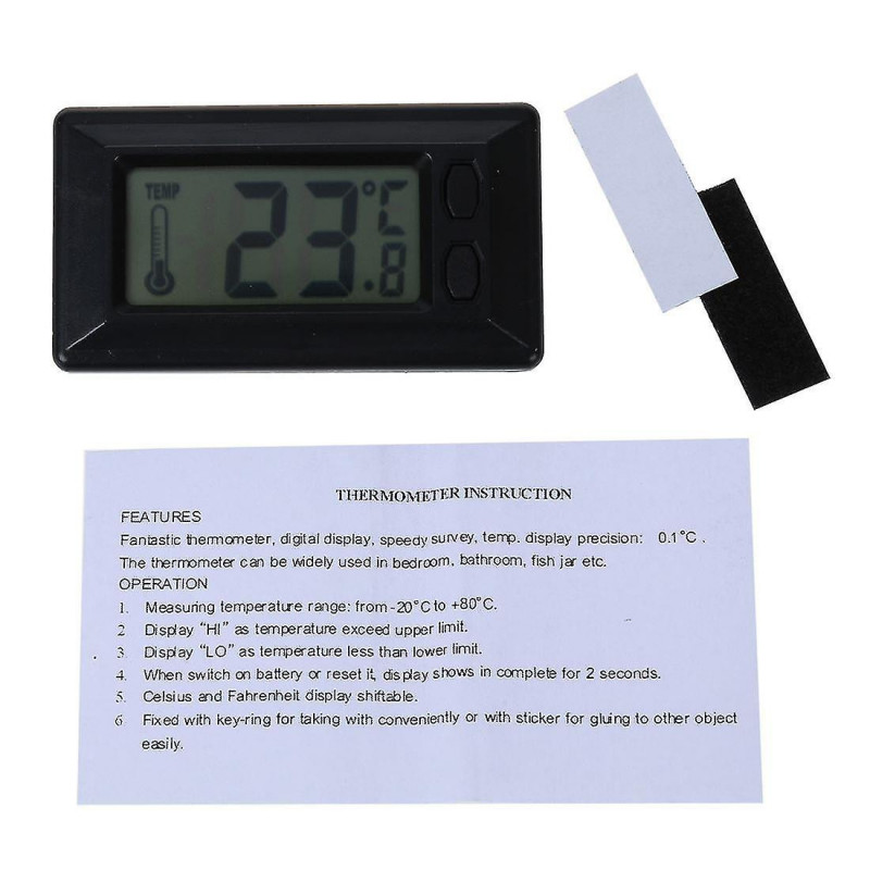 Écran LCD Thermomètre de température intérieure de voiture numérique Écran LCD Thermomètre de température intérieure de voiture numérique