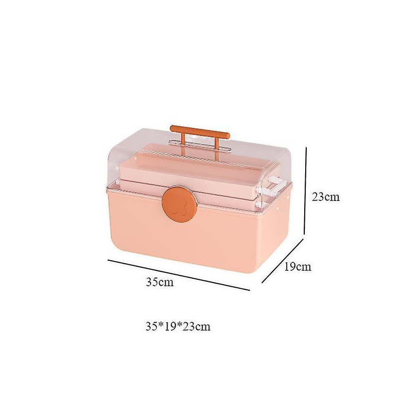 First Aid Case Box 3 Layer Emergency Kits Container for Closet Dorm Bathroom Pink First Aid Case Box 3 Layer Emergency Kits Container for Closet Dorm Bathroom Pink