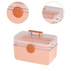 First Aid Case Box 3 Layer Emergency Kits Container for Closet Dorm Bathroom Pink First Aid Case Box 3 Layer Emergency Kits Container for Closet Dorm Bathroom Pink