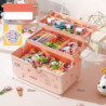 First Aid Case Box 3 Layer Emergency Kits Container for Closet Dorm Bathroom Pink First Aid Case Box 3 Layer Emergency Kits Container for Closet Dorm Bathroom Pink