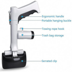 Scoop de caca de chien, attrape-caca avec sac de caca de chat, poubelle portable de scoop de caca pour chiens et chats