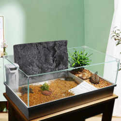 2pcs PU Background Board Decorative Backdrop for Reptile Tank Fish Tank Terrarium