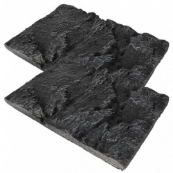 2pcs PU Background Board Decorative Backdrop for Reptile Tank Fish Tank Terrarium