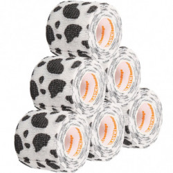 6 Rolls of Self Adhesive Bandage Wrap Pet Bandage Wrap Breathable Vet Wrap for First Aid Dog Protection