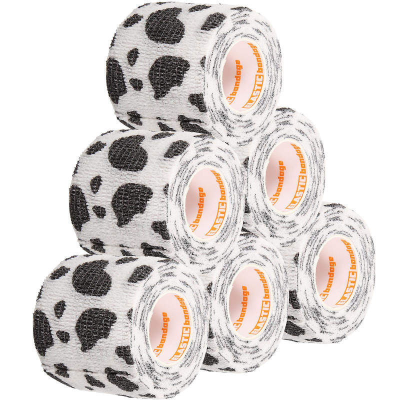 6 Rolls of Self Adhesive Bandage Wrap Pet Bandage Wrap Breathable Vet Wrap for First Aid Dog Protection